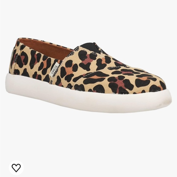 Women  (9.5) NWT TOMS Alpargata Mallow Beige XL Classic Leopard Print Shoes - Picture 2 of 10